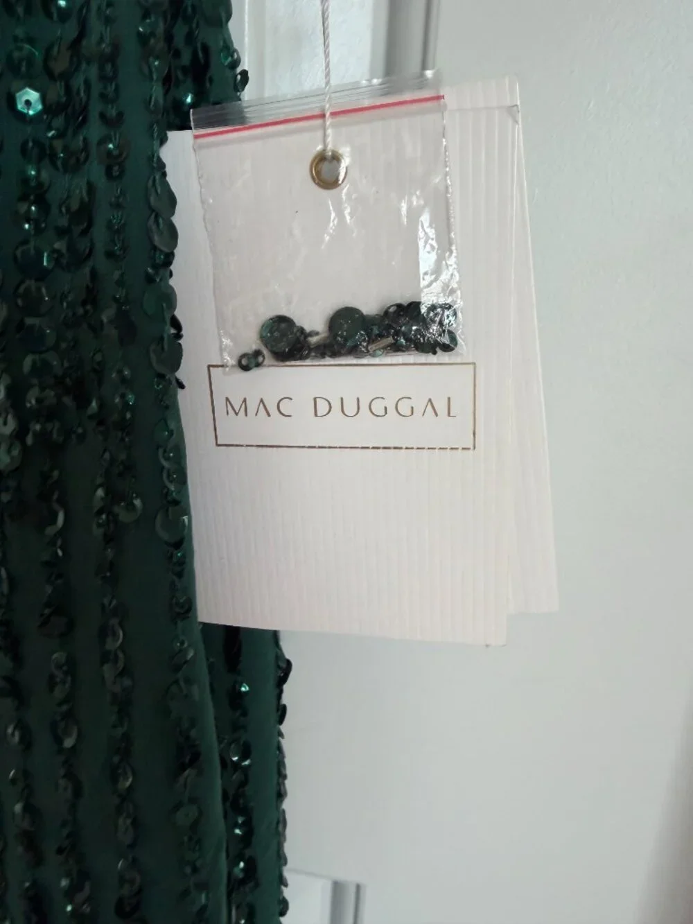 Mac Duggal Emerald Green Embellised Midi Sheath Dress NWT sz 6 - Picture 6 of 8